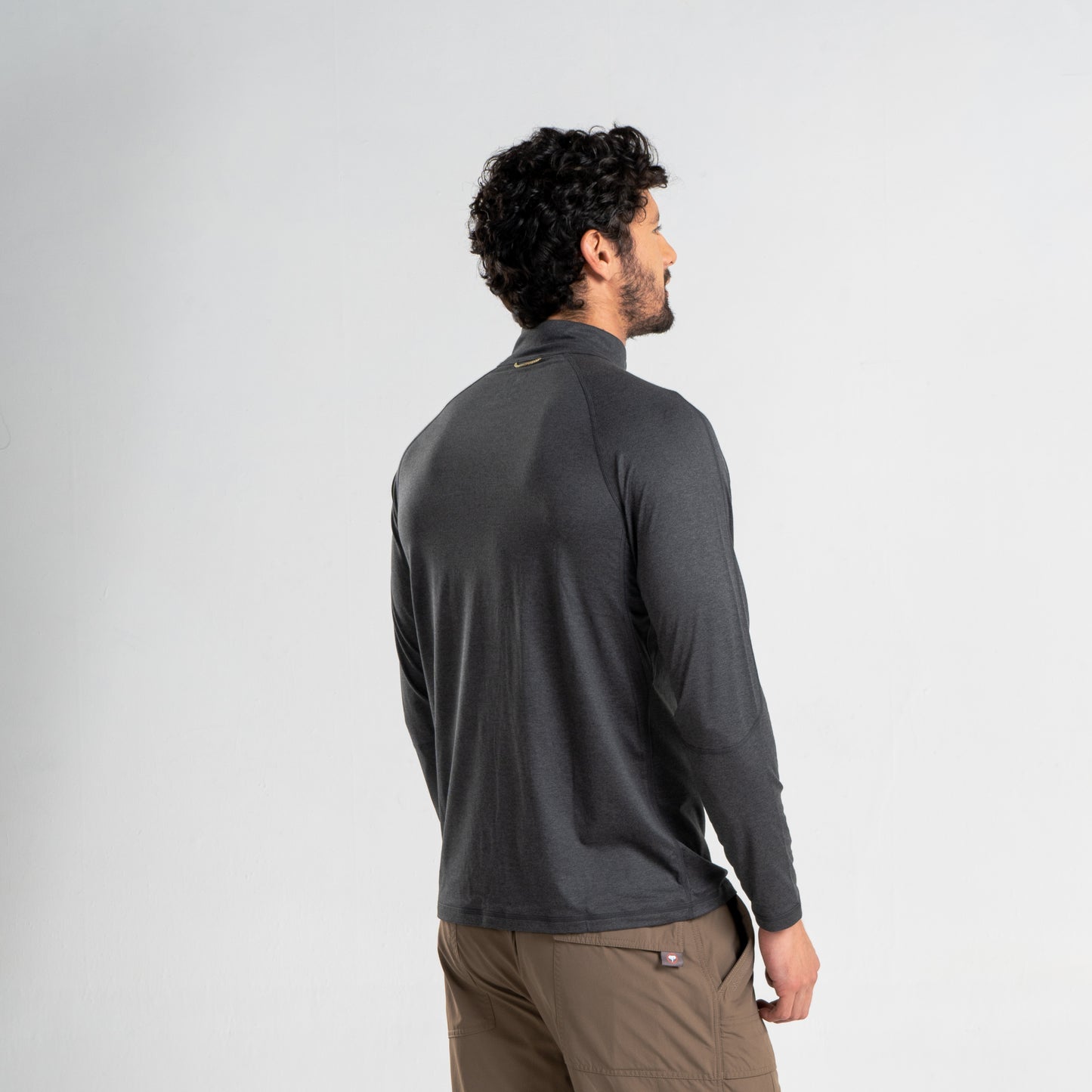 Polera Hombre Manga Larga Cosmic Gris
