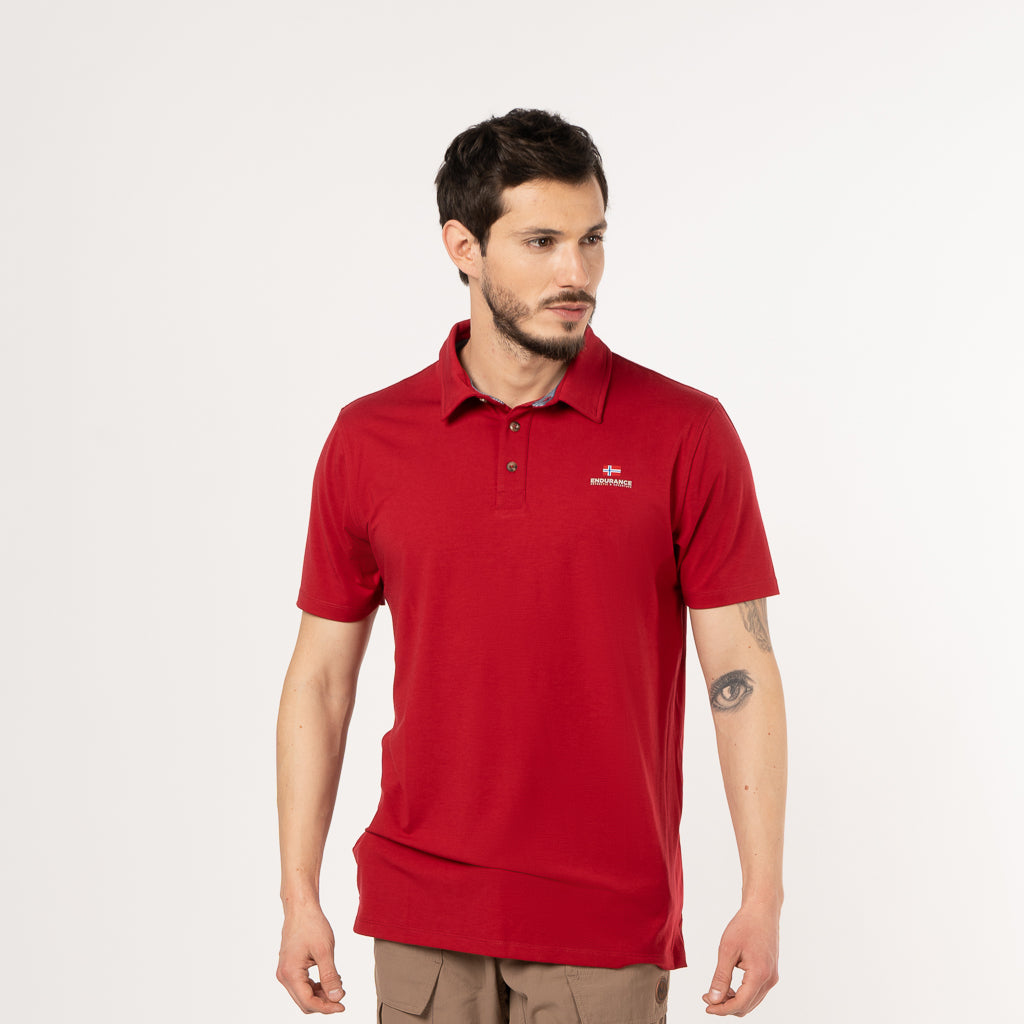 Polera roja online hombre