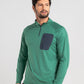 Polera Hombre Manga Larga Cosmic Verde