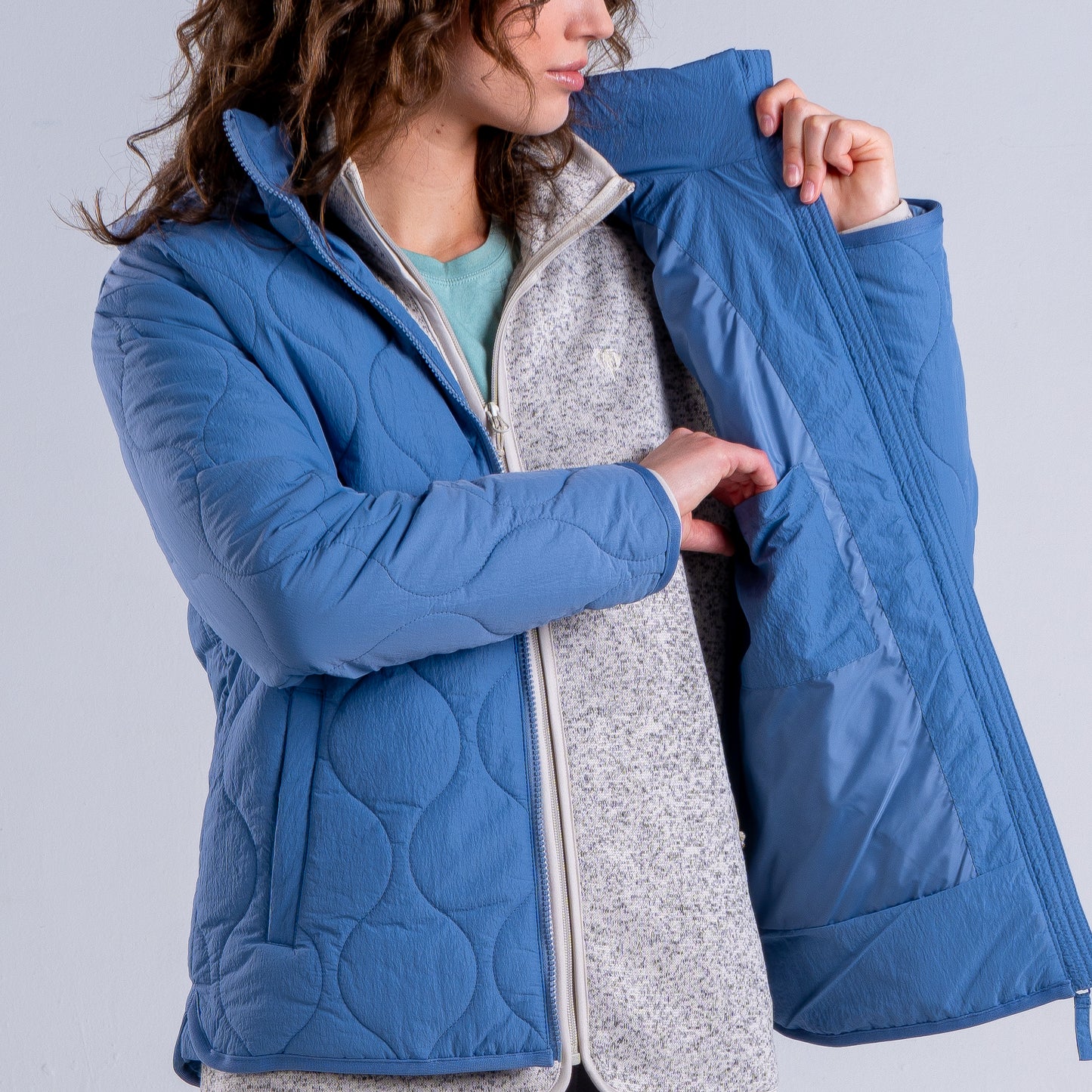 Parka Mujer Fueguino Celeste