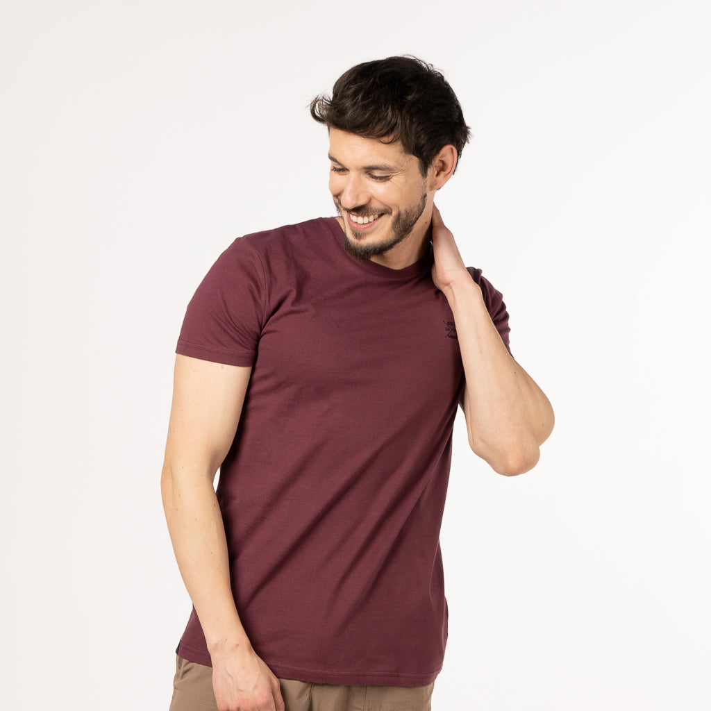 Polera burdeo online hombre